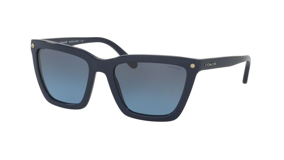 Coach HC8191F Sunglasses 542217-56 - Navy Frame, Grey Blue Gradient Lenses