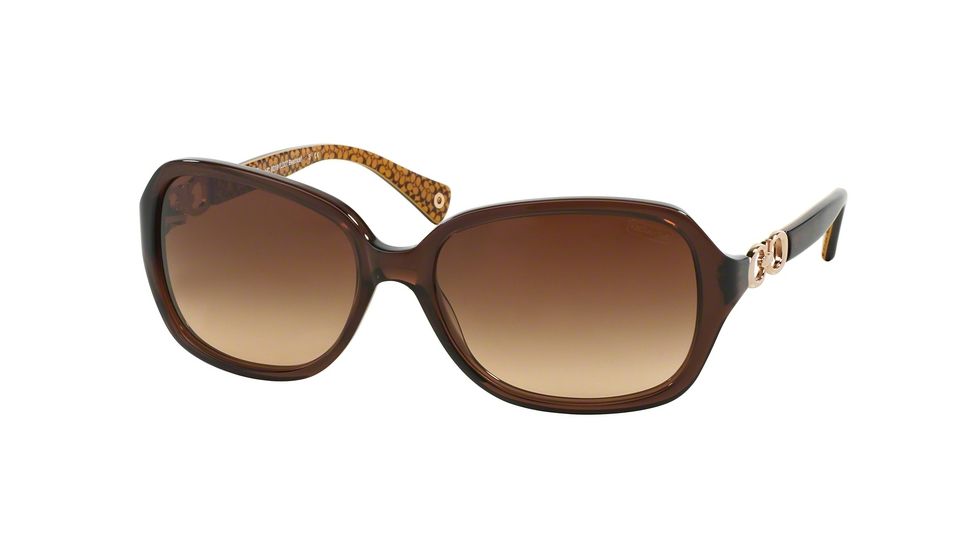Coach BEATRICE HC8019 Single Vision Prescription Sunglasses HC8019-503513-58 - Lens Diameter 58 mm, Frame Color Brown