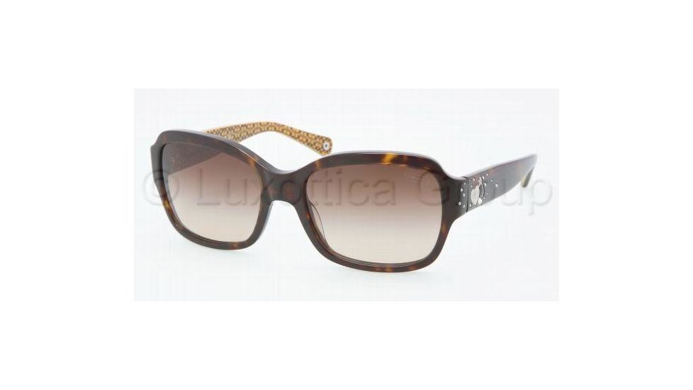 Coach L013 ELLA HC8021B Sunglasses 503313-5717 - Dark Tortoise Brown Gradient