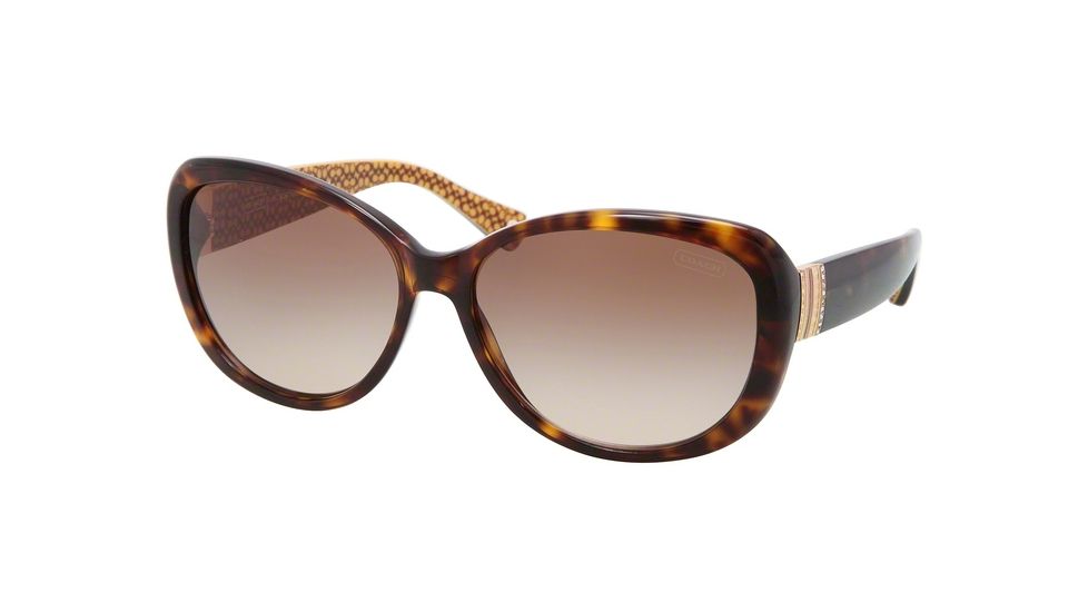 Coach L030 KERI HC8040B Single Vision Prescription Sunglasses HC8040B-503313-58 - Lens Diameter 58 mm, Frame Color Dark Tortoise