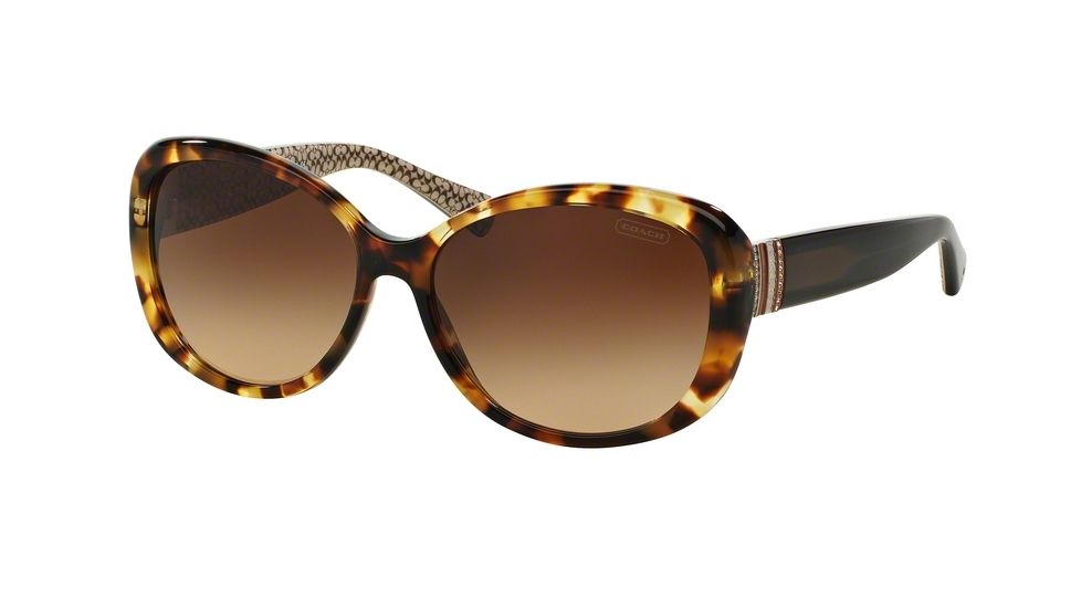 Coach L030 KERI HC8040B Single Vision Prescription Sunglasses HC8040B-504713-58 - Lens Diameter 58 mm, Frame Color Spotty Tortoise