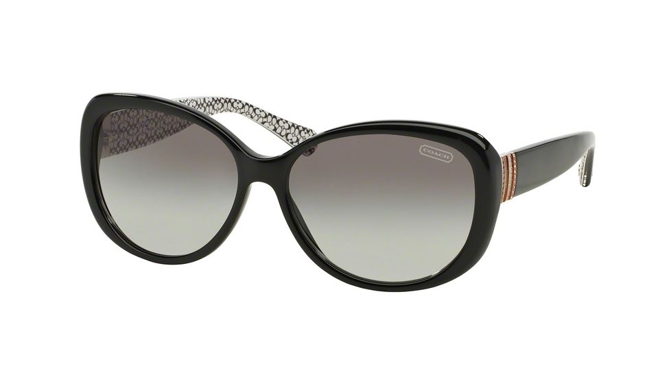 Coach L030 KERI HC8040B Single Vision Prescription Sunglasses HC8040B-508311-58 - Lens Diameter 58 mm, Frame Color Black
