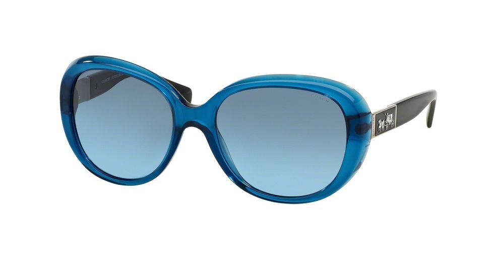 Coach L094 CARTER HC8120 Sunglasses 525917-57 - , Grey Blue Gradient Lenses