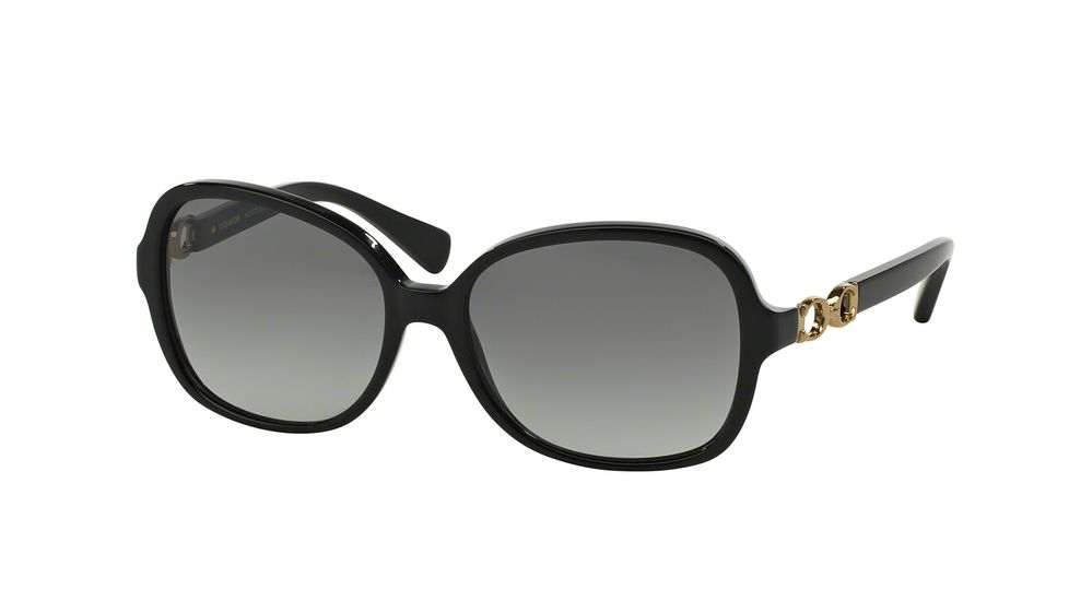 Coach L096 COLE HC8123 Sunglasses 500211-56 - Black Frame, Grey Gradient Lenses