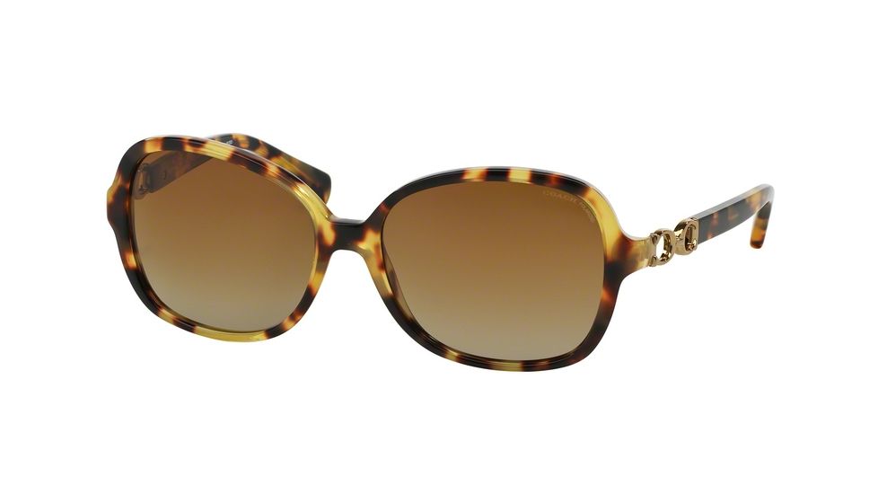Coach L096 COLE HC8123 Sunglasses 5175T5-56 - Tokyo Tortoise Frame, Brown Gradient Polarized Lenses