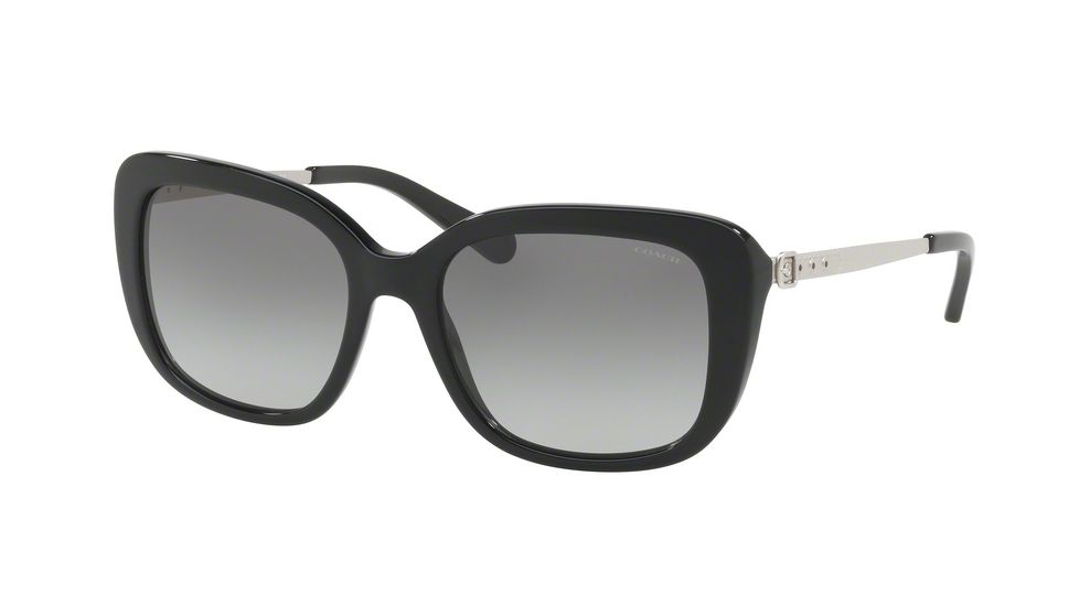 Coach L1004 HC8229 Single Vision Prescription Sunglasses HC8229-550111-55 - Lens Diameter 55 mm, Frame Color Black