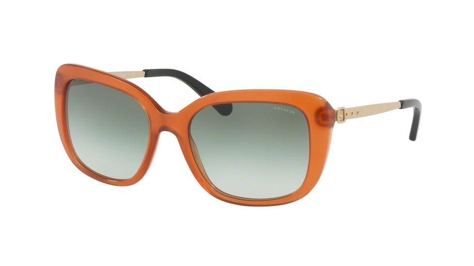 Coach L1004 HC8229 Single Vision Prescription Sunglasses HC8229-55028E-55 - Lens Diameter 55 mm, Frame Color Amber