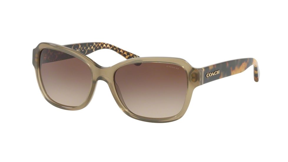 Coach L1010 HC8232 Single Vision Prescription Sunglasses HC8232-550813-56 - Lens Diameter 56 mm, Frame Color Olive
