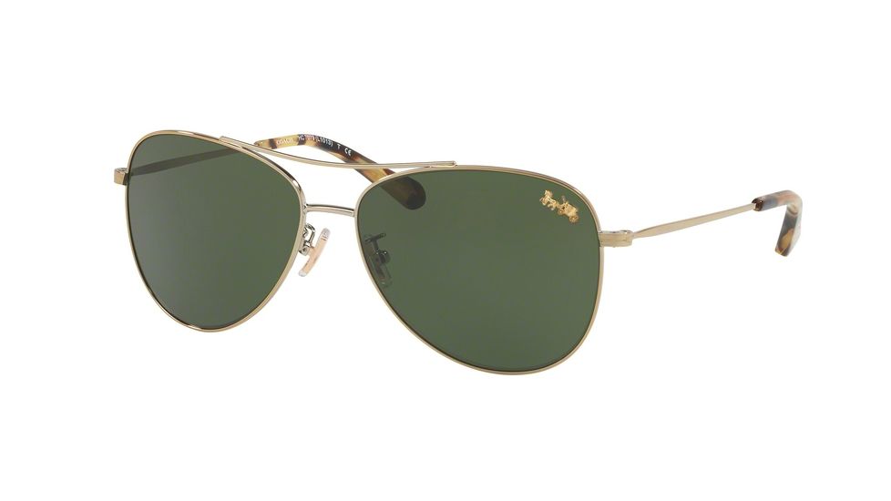 Coach L1013 HC7079 Progressive Prescription Sunglasses HC7079-932271-58 - Lens Diameter 58 mm, Frame Color Light Gold