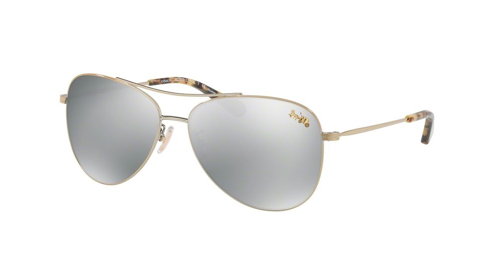 Coach L1013 HC7079 Progressive Prescription Sunglasses HC7079-9322Z3-58 - Lens Diameter 58 mm, Frame Color Light Gold