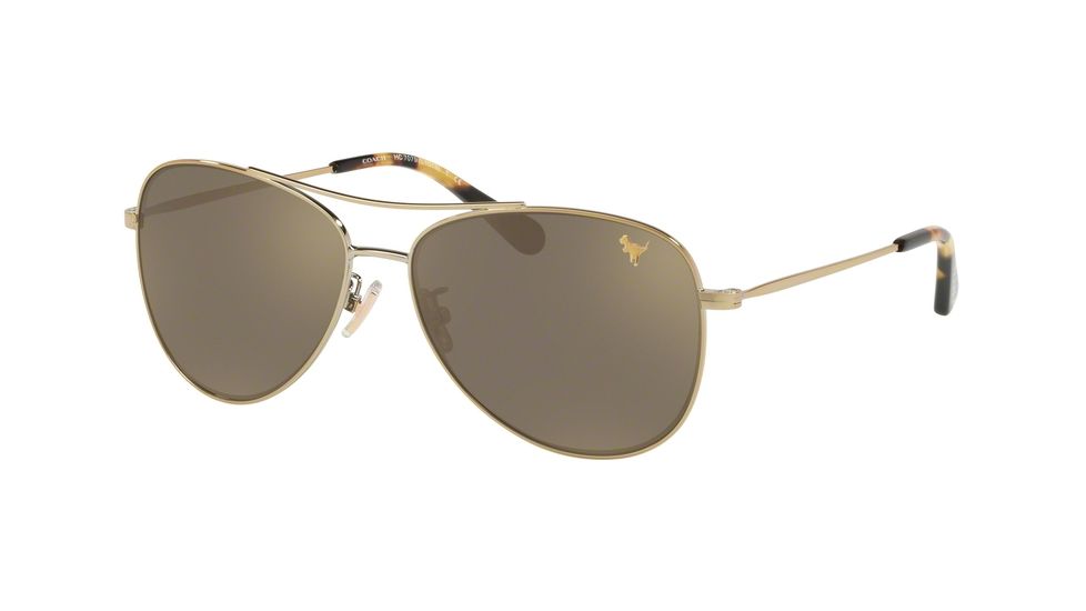 Coach L1013 HC7079 Progressive Prescription Sunglasses, 58mm, Light Gold, HC7079-90056G-58-PRO