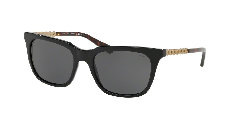 Coach L1025 HC8236 Prescription Sunglasses, 56mm, Black, HC8236-500287-56-SV