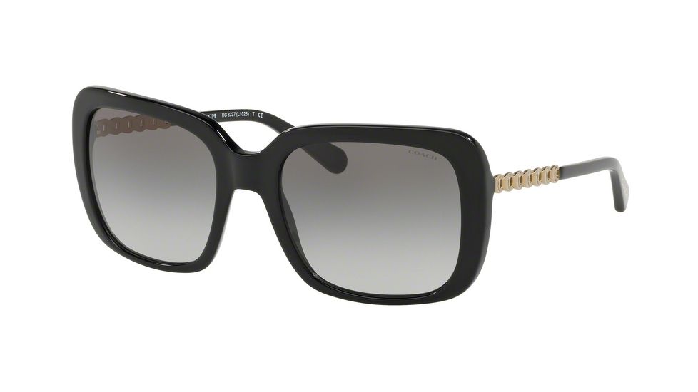 Coach L1026 HC8237 Bifocal Prescription Sunglasses, 57mm, Black, HC8237-500211-57-BI