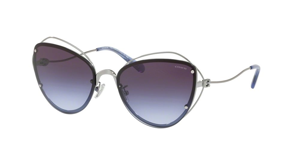 Coach L1037 HC7086 Sunglasses 90044Q-60 - Gunmetal Frame, Lavender Gradient Lenses