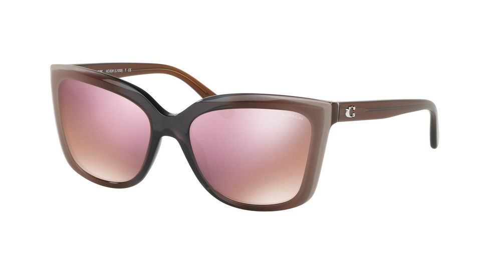 Coach L1059 HC8261 Sunglasses 55345R-56 - , Pink Mirror Lenses