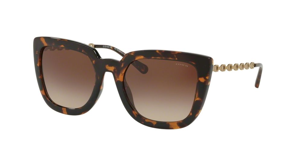 Coach L1064 HC8258U Prescription Sunglasses, 56mm, Dark Tortoise, HC8258U-512013-56-SV