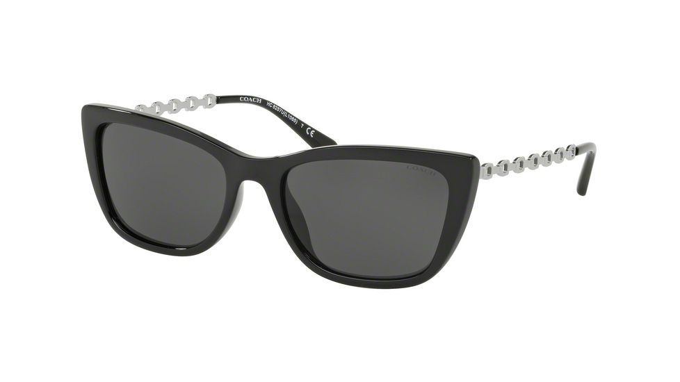 Coach L1065 HC8257U Progressive Prescription Sunglasses, 55mm, Black, HC8257U-500287-55-PRO