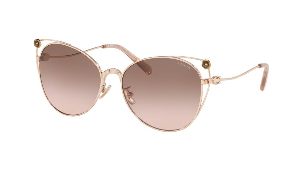 Coach L1079 HC7096B Sunglasses 933111-58 - , Brown Rose Gradient Lenses