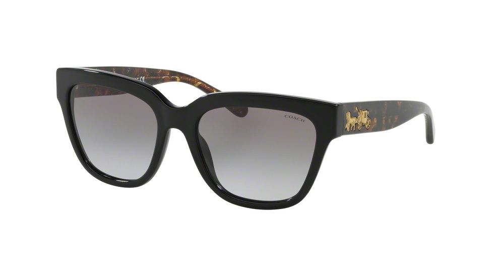 Coach L1082 HC8262 Prescription Sunglasses, 55mm, Black, HC8262-500211-55-SV