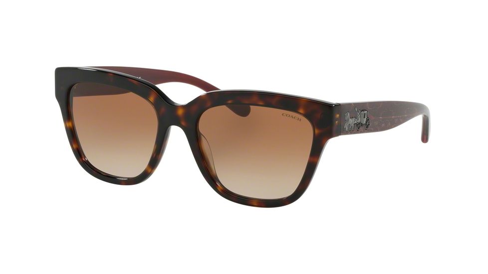 Coach L1082 HC8262 Prescription Sunglasses, 55mm, Tortoise, HC8262-512013-55-SV