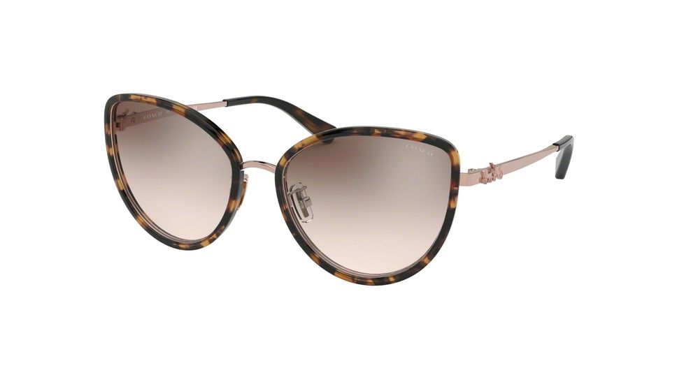 Coach L1088 HC7093 Sunglasses 93318Z-56 - , Silver Pink Gradient Flash Lenses