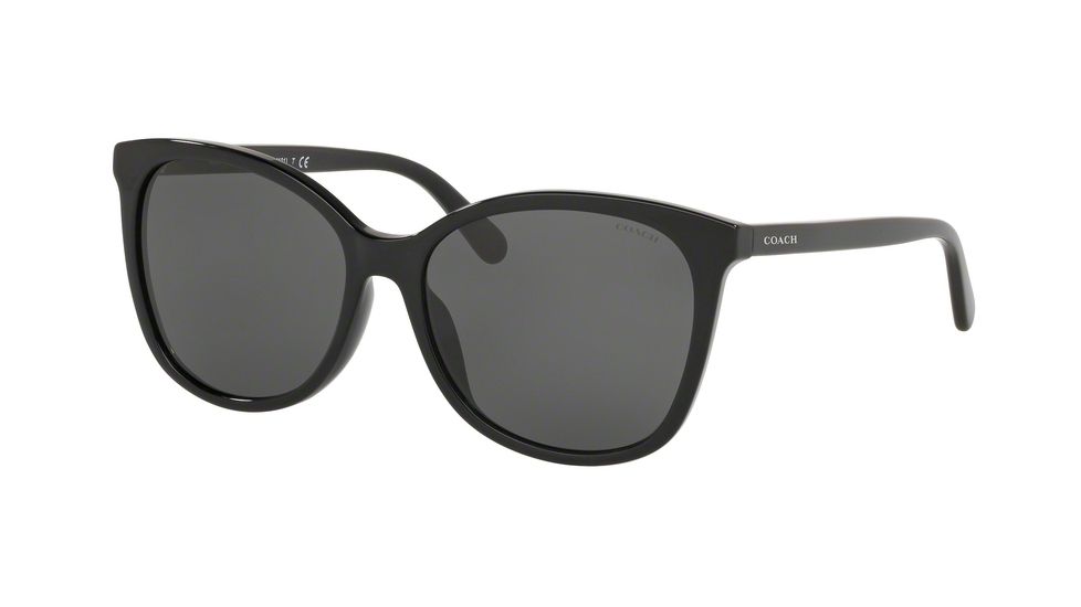 Coach L1101 HC8271U Progressive Prescription Sunglasses, 57mm, Black, HC8271U-500287-57-PRO
