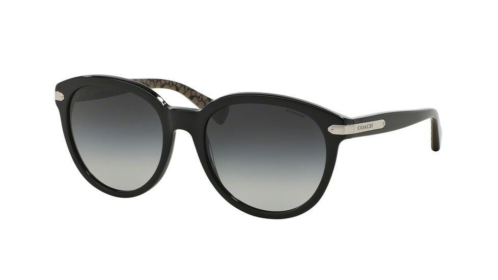 Coach L111 HC8140 Single Vision Prescription Sunglasses HC8140-526111-55 - Lens Diameter 55 mm, Frame Color Black/Black Military Sig C