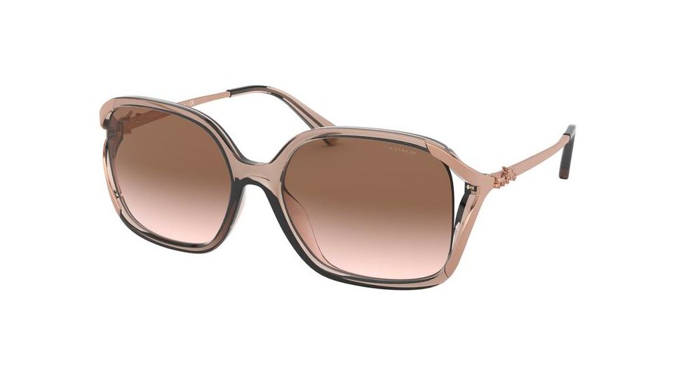 Coach L1116 HC8280U Sunglasses 556113-57 - , Brown / Pink Gradient Lenses