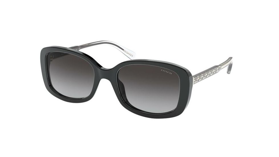 Coach L1121 HC8278F Sunglasses 50028G-55 - , Dark Grey Gradient Lenses