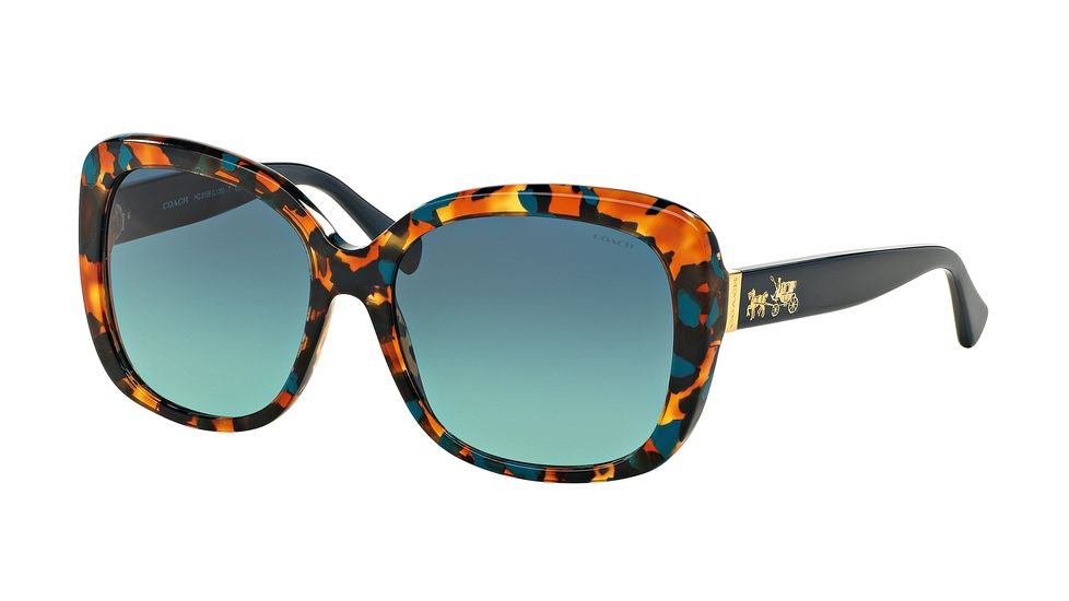 Coach L139 HC8158 Sunglasses 53374S-58 - , Teal Gradient Lenses