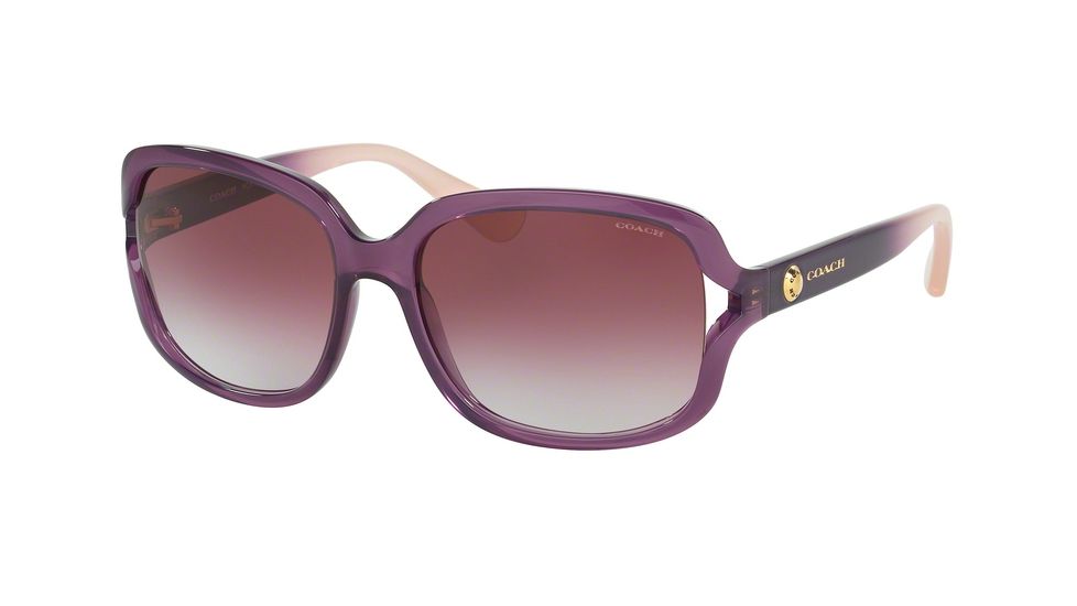 Coach L149 HC8169 Single Vision Prescription Sunglasses HC8169-53518H-57 - Lens Diameter 57 mm, Frame Color Crystal Plum/Crustal Plum Blush Gradient