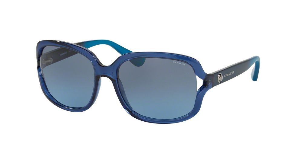 Coach L149 HC8169 Single Vision Prescription Sunglasses HC8169-535217-57 - Lens Diameter 57 mm, Frame Color Crystal Navy/Crystal Navy Azure Gradient