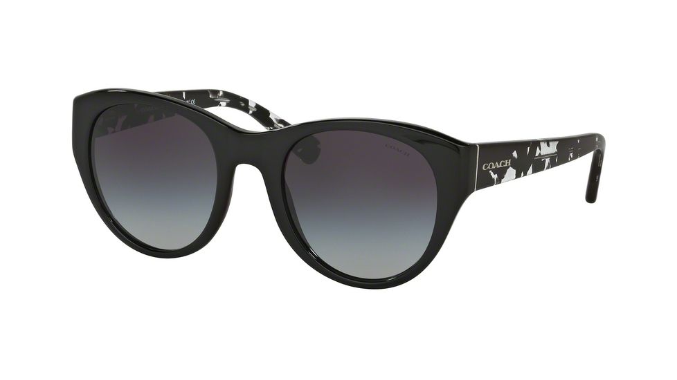 Coach L155 HC8167 Bifocal Prescription Sunglasses HC8167-534811-52 - Lens Diameter 52 mm, Frame Color Black/Black Crystal Mosaic