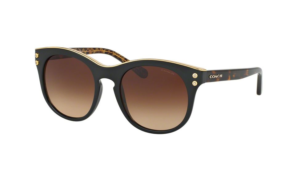 Coach L1611 HC8190 Single Vision Prescription Sunglasses HC8190-542113-51 - Lens Diameter 51 mm, Frame Color Black/Dark Tortoise