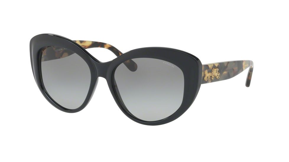 Coach L1633 HC8206 Single Vision Prescription Sunglasses HC8206-544911-55 - Lens Diameter 55 mm, Frame Color Black/dark Vintage Tortoise