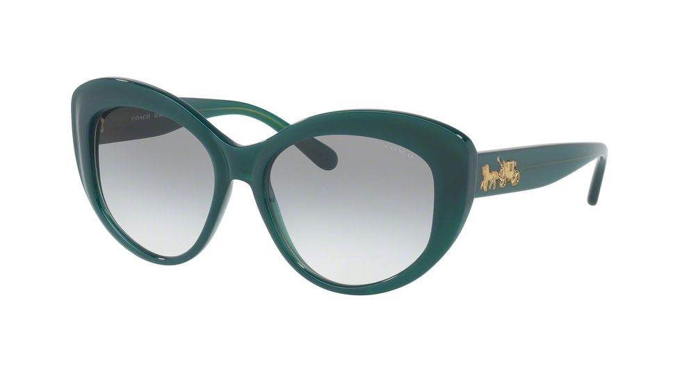 Coach L1633 HC8206 Single Vision Prescription Sunglasses HC8206-54568E-55 - Lens Diameter 55 mm, Frame Color Teal
