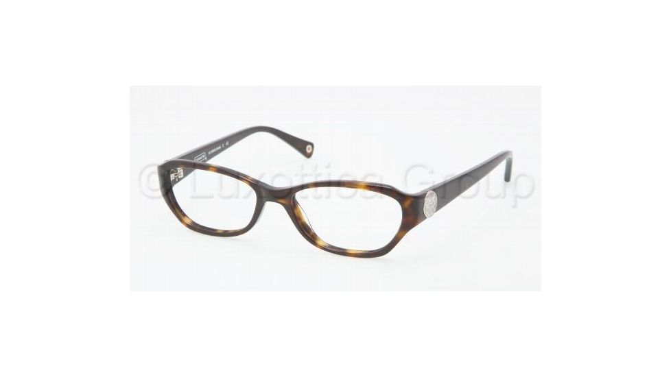 Coach VIOLET HC6009 Single Vision Prescription Eyeglasses 5001-5016 - Dark Tortoise 