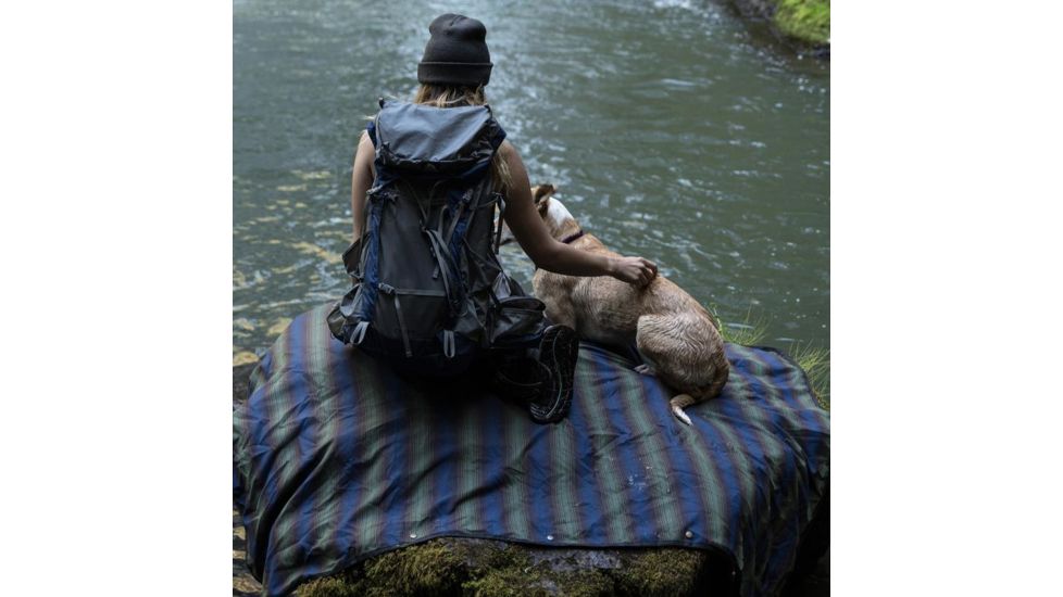 Coalatree Azurite Meadow KachulaBlanket, Blue/ Green, 50 x 72 flat Blue-green-kachula