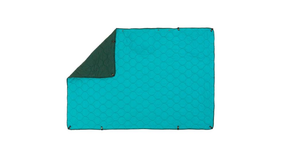 Coalatree Emerald Lake Puffy Kachula Blanket, Green, 50 x 72 flat EMERALD-LAKE-GREEN-PUFFY-KACHULA