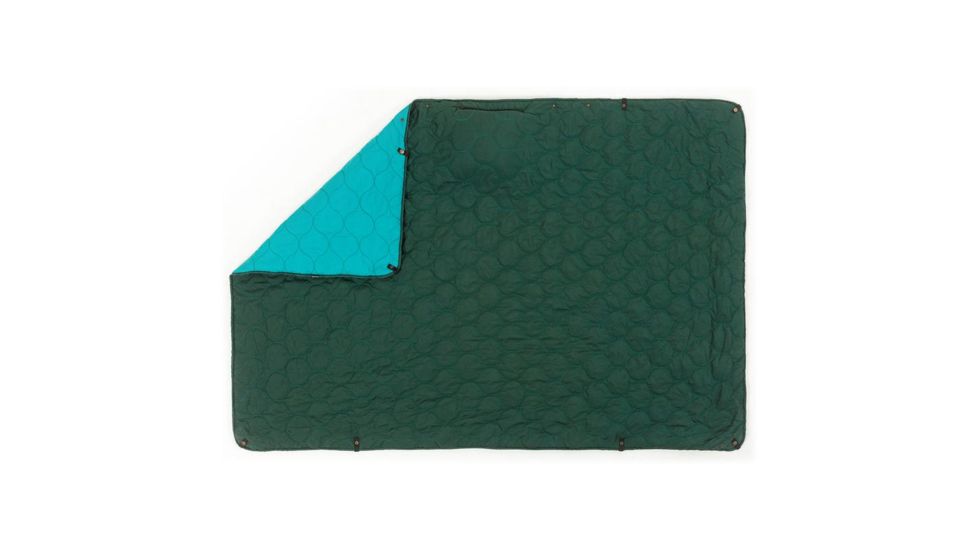 Coalatree Emerald Lake Puffy Kachula Blanket, Green, 50 x 72 flat EMERALD-LAKE-GREEN-PUFFY-KACHULA