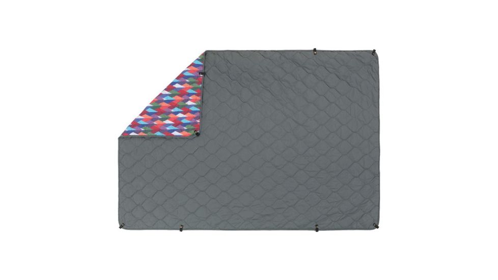 Coalatree Grandview Puffy Kachula  Blanket, Red/Orange/Blue/Green, 50 x 72 flat Grandview-Puffy-kachula