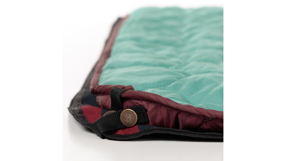 Coalatree Grandview Puffy Kachula  Blanket, Red/Orange/Blue/Green, 50 x 72 flat Grandview-Puffy-kachula