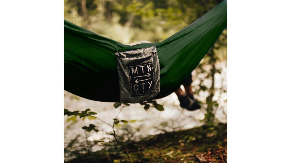 Coalatree Loafer Single Hammock, Green/Gray GRN-LOAF-HAM