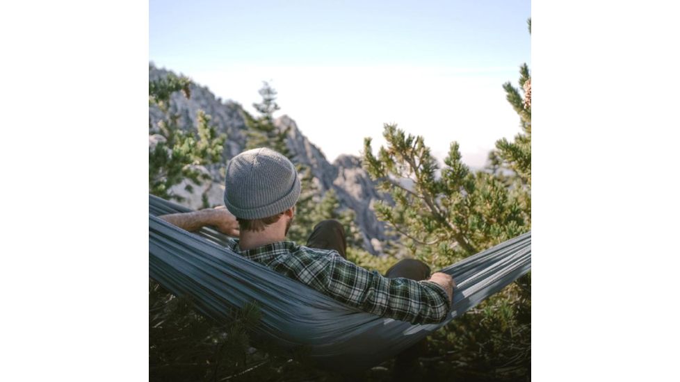 Coalatree Loafer Single Hammock, Green/Gray GRN-LOAF-HAM