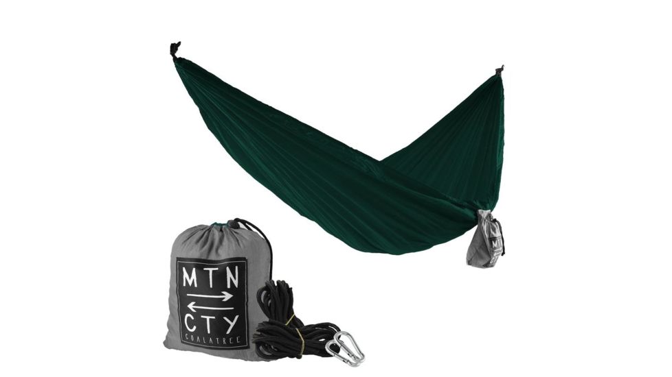 Coalatree Loafer Single Hammock, Green/Gray GRN-LOAF-HAM
