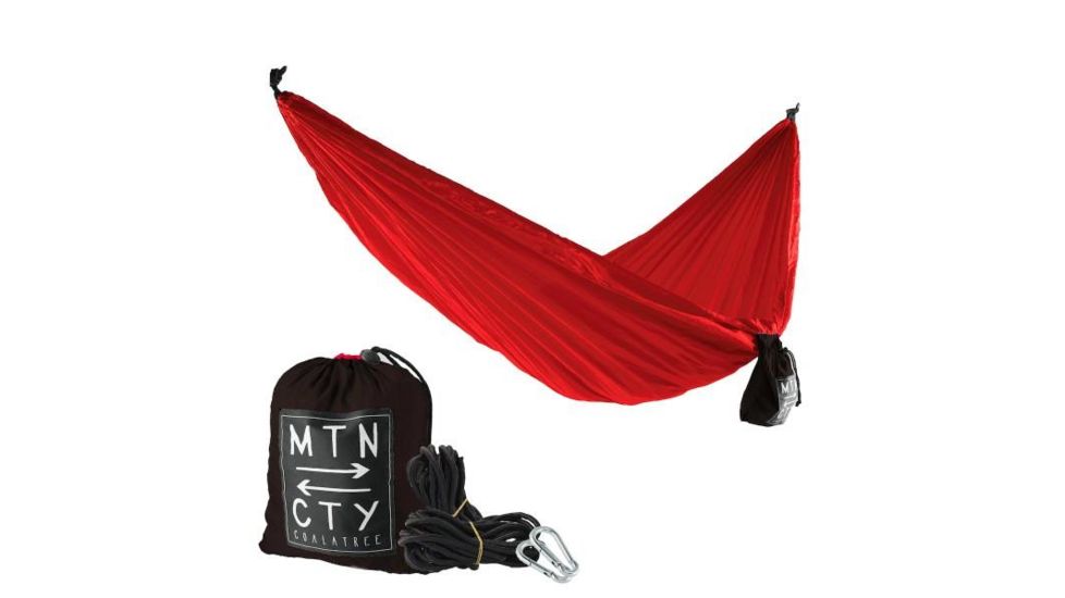 Coalatree Loafer Single Hammock, Red/Black Loaf-Ham-Red