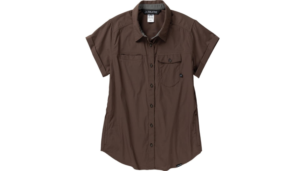 Coalatree Switchback Short-Sleeve Shirt - Womens, COT001U-BRO-XL