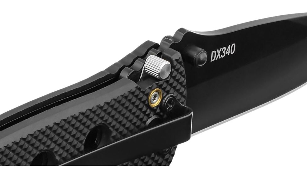 Coast DX340 Tactical Folding Knife, 3.5in Blade, Black,Clam C19CP