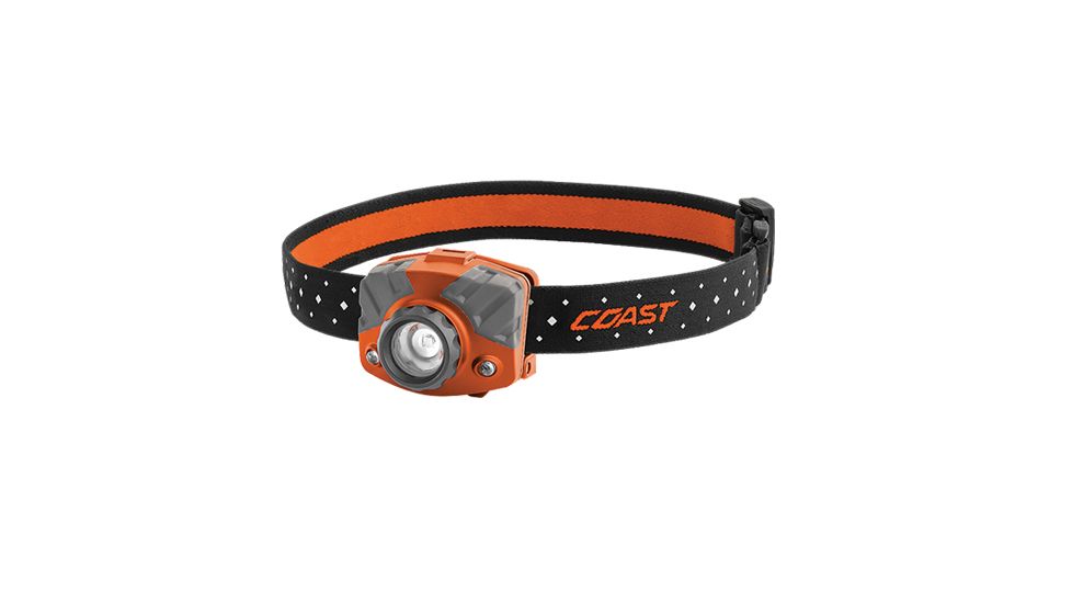 Coast FL75 Dual Color Pure Beam Focusing Headlamp, 435 Lumens, 3 x AAA, Orange, 20616