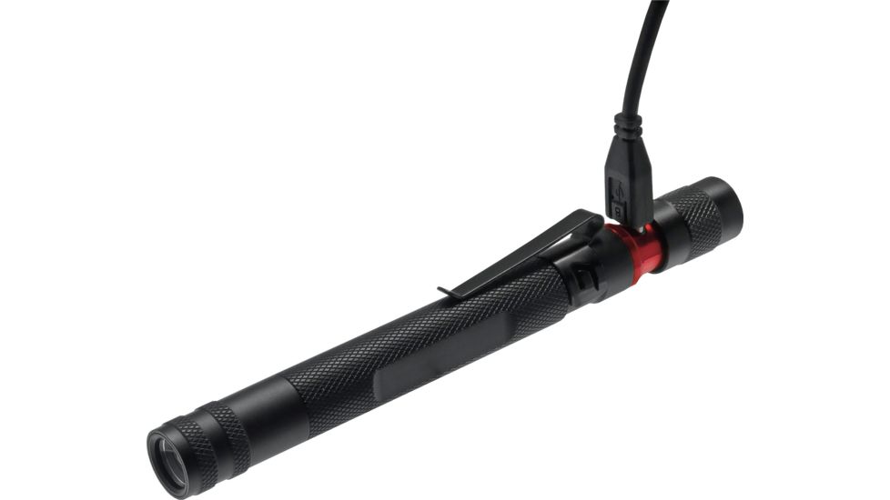 Coast HP3R Rechargeable Focusing Penlight, 245 Lumens, Li-Polymer/2 x AAA,Black 20818